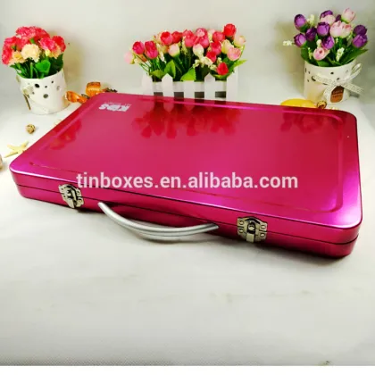 New product wholesale Custom rectangle suitcase metal tin