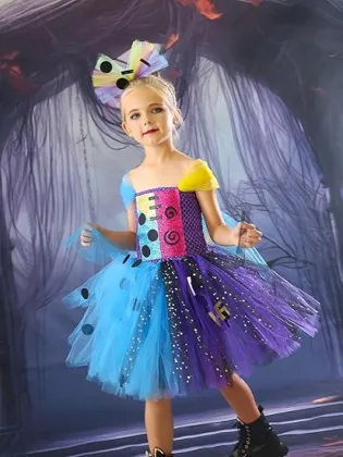 Girls Halloween Sally Princess Tutu Dresses