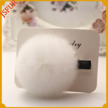 Fashion colorful natural rabbit fur ball hair accessory fur pompom