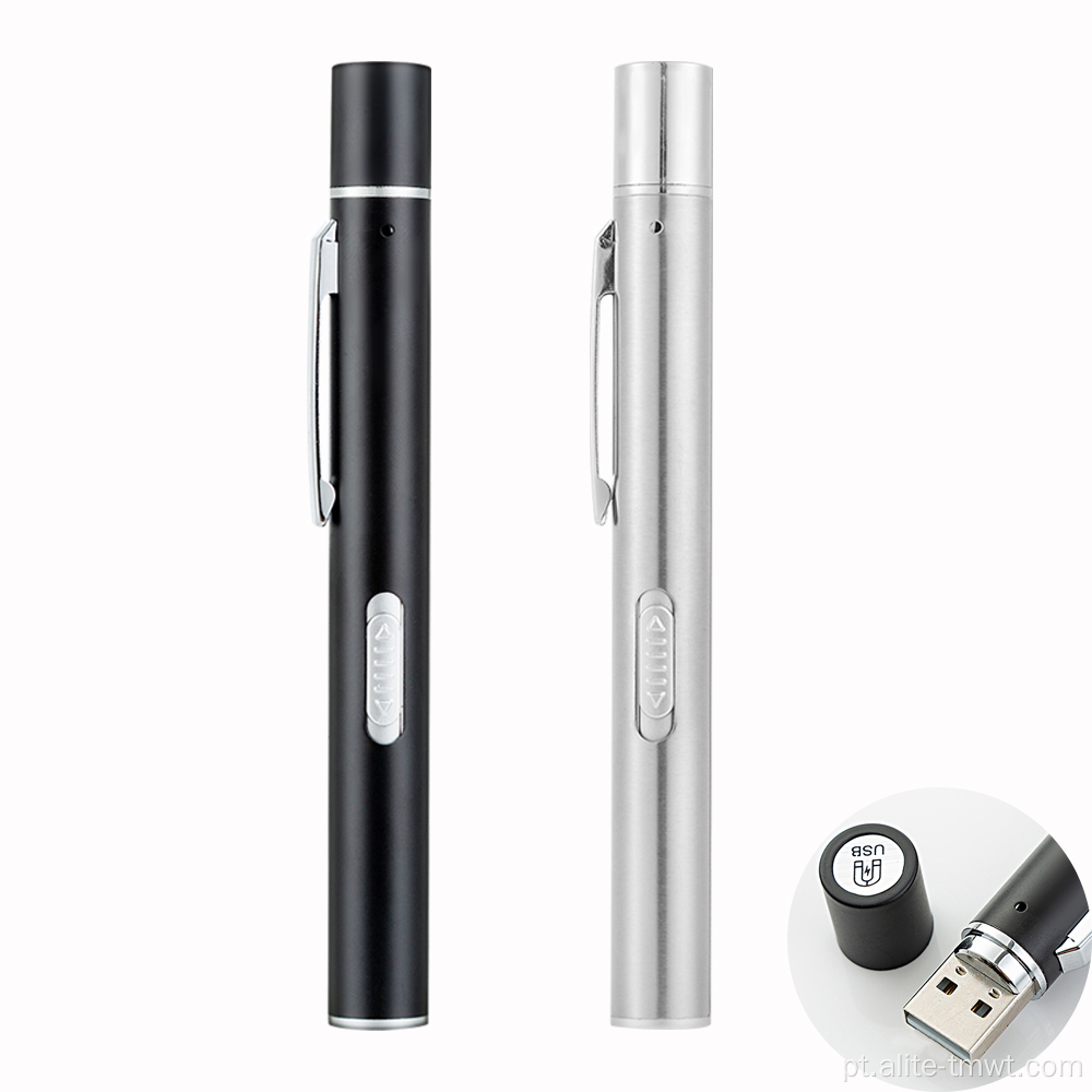 Recarregável Magnetic Medical Pen Light Penlight