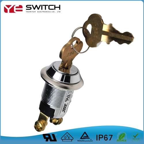 19mm Momentary Lock Key Switch