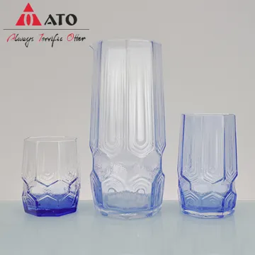 Glass Drink Pitcher Cup set for Water Juice