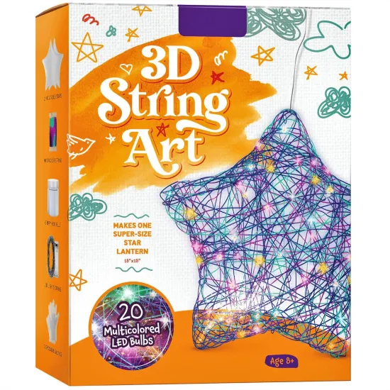 20 Multi-Colored LED 3D String Art Kit: A Hot-Selling, Fun, and Educational DIY Craft for Kids