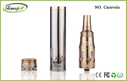 Gold Caravela Clone Mechanical Mods E Cig Smokless 900mah With Protank / Vivi Nova Atomizer