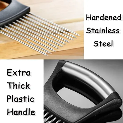 Stainless Steel Slicing Onion Cutter for Onions, Avocados, and Eggs