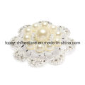 Joyería de moda imitación perlas pin broche de cristal (TB-037)