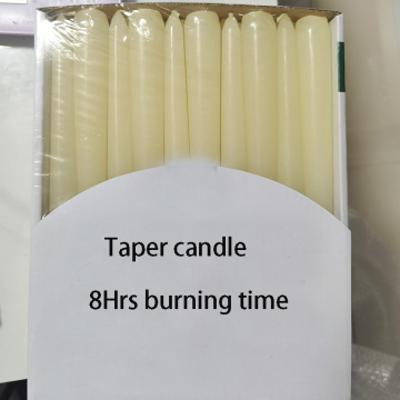 Ivory color Tapered candle 50 pcs box