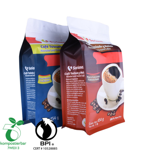 Material laminado Bolsa de fondo plano de embalaje de café de 1 kg