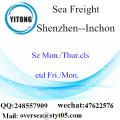 Consolidação de LCL do porto de Shenzhen a Inchon
