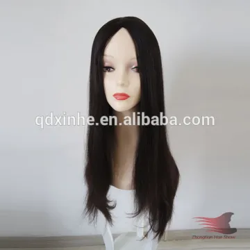 Virgin Hair 30inch Biglayer kosher human hair wigs silk top stock