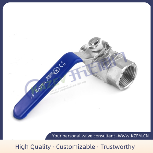 Two-piece inner&outer threaded ball valve