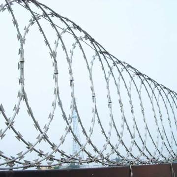 Price and Details of BTO-22 450m Hot Dipped Galvanized Flat Wrap Razor Barbed Wire for Sale: Anti-Climb Security Solution