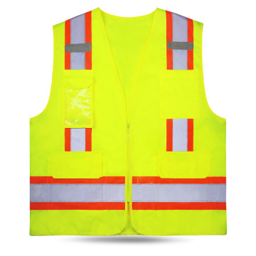 Gilet de travail à haute visibilité personnalisé gilet de sécurité réflexive