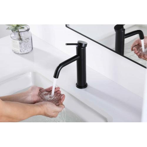 Basin Mixer Matte black 304 stainless-steel single hole basin faucet Supplier