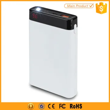 capacity 10000mah type c QC2.0 power bank with display