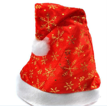 Snowflake, Moon and Star Red Santa Hats / Christmas Hat for Adults