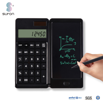 Calculadora digital de Suron 10 con bloc de notas de escritura