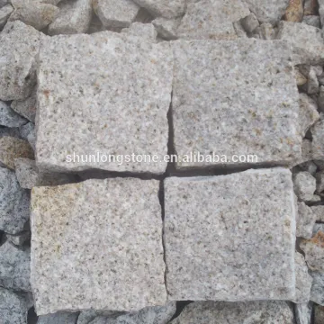 Sand color granite cube stone,paving stone,garden stone