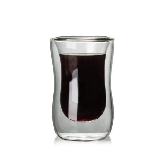 double wall glass coffee milk juice cup
