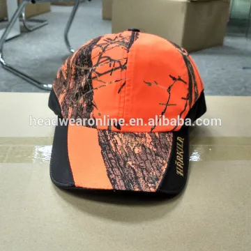 Wholesale Custom Baseball cap Orange Camo Cap Landscape painting hat
