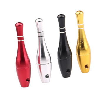 Cross-border new 78mm metal aluminum bowling metal smoking pipe freestyle portable practical fashion pipe