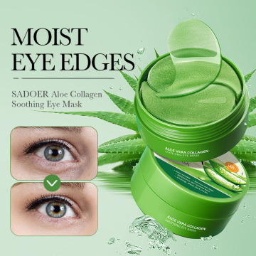 Private Label High Quality 80G Natural Vegan Organic Moisturizing Firming Smoothing Collagen Soothing Aloe Vera Eye Mask