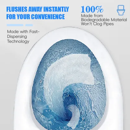 Convenient Toilet Flushable Wipes Pack