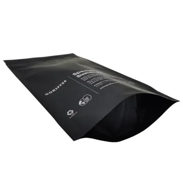 Plastic Zip Lock Aluminum Foil Black Stand Up Pouch