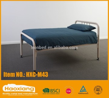 Low foot rigid steel mesh base metal single bed
