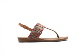 Womens weave thong sling sandals