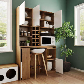 Nordic Rotating Bar Sideboard for Luxurious Home Living Rooms