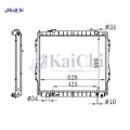 1755 Radiateur de moteur automobile Toyota Tacoma 2,7L / 3,4L 1995-2004