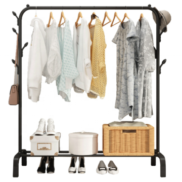 Custom Design Floor Stand Coat Storage Rack Shoe Clothes Shelf Racks for Hanging Clothes