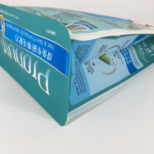 sacchetto della chiusura lampo richiudibile del sacchetto del cibo per animali domestici del fondo piatto