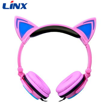 Light Up Cat Headphones For Mobile Phone