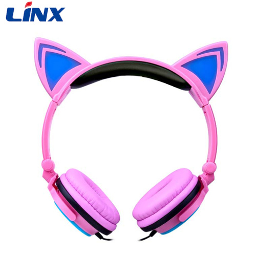 Linx LED light Cat Ear Headphone Shenzhen fones de ouvido
