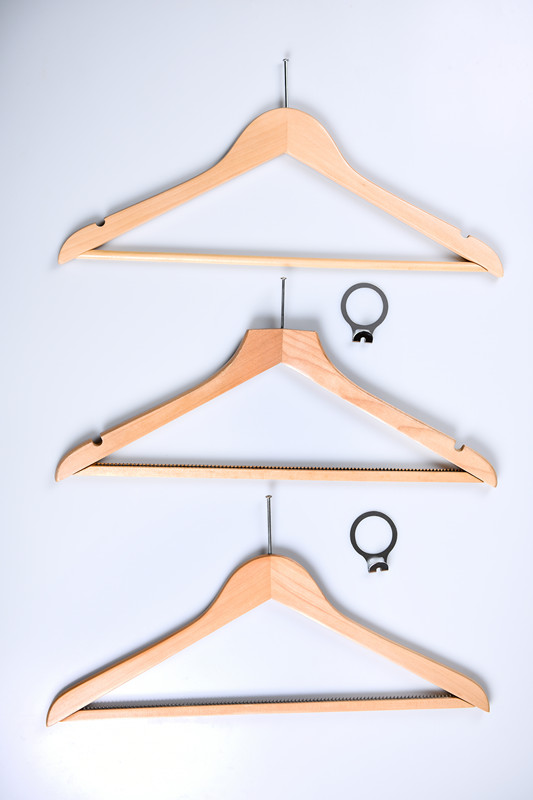 Luxury Wooden Hotel Clothes Anti-theft Hanger