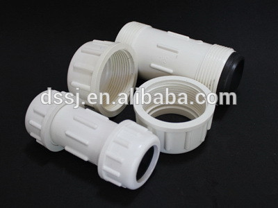 White / Grey Plastic PVC Compression Coupling for Irrigation