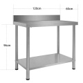 Table de préparation des aliments de travail en acier inoxydable de cuisine commerciale