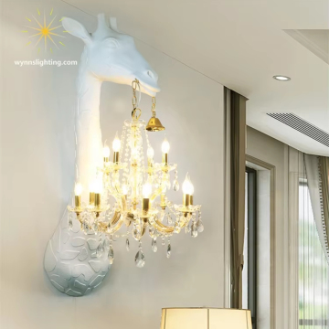 Modern Luxury Resin Sconce Lighting: Large Indoor/Outdoor Wall Bracket with Brass LED Bulb, 110V ROHS Certified
