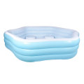 Three layers of hexagons inflatable swimming pool