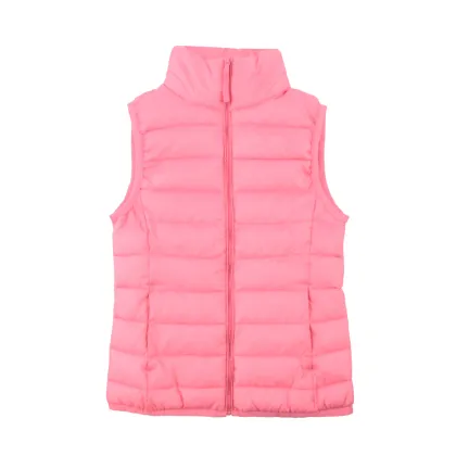 Warm Padded Vest with Stand Collar