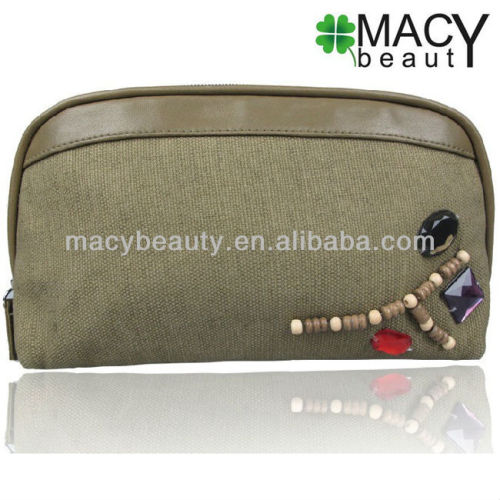 Eco friendly bag jewelry makeup bag linen makeup bag