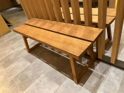 FF&E custom hotel solid Merbau wood bench