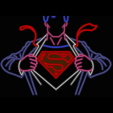 ΥΠΟΓΡΑΦΗ ΣΟΥΠΕΡ MAN ​​NEON