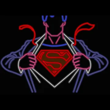 SUPER MAN NEON SIGN