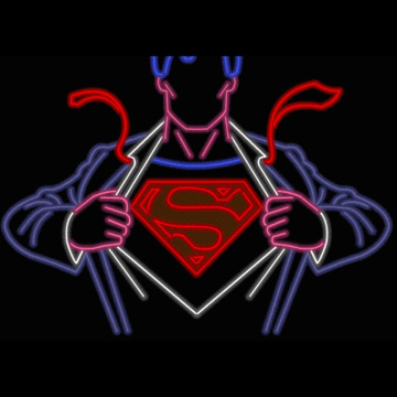 SUPER MAN NEON SIGN