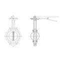 탄성 시트 버터 플라이 밸브 (웨이퍼 유형)