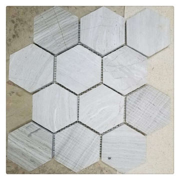 Hot Sale Marble Products: Hexagon Mosaic Petrified Wood Marble