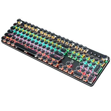 Clavier mécanique de bouton punk vintage - clavier de jeu à axe vert